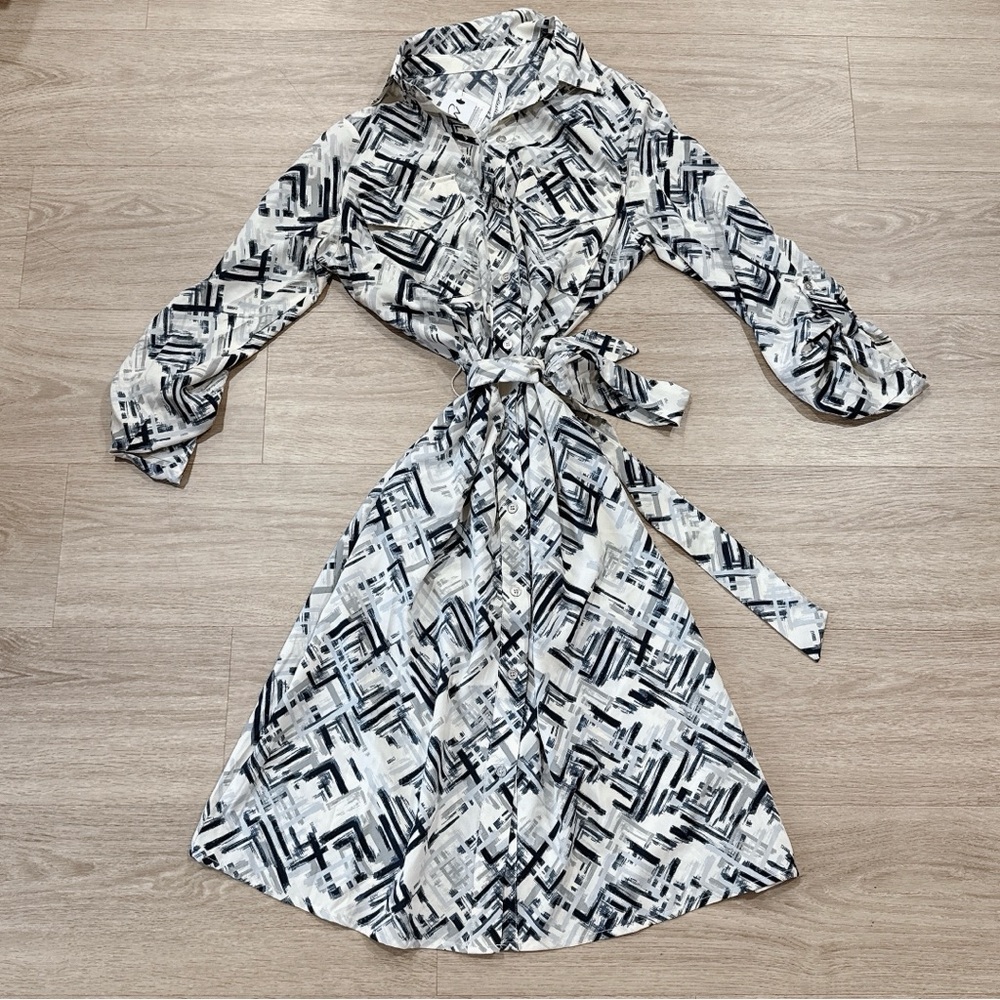 NWT NY collection Abstract Patterned Women's Dress S